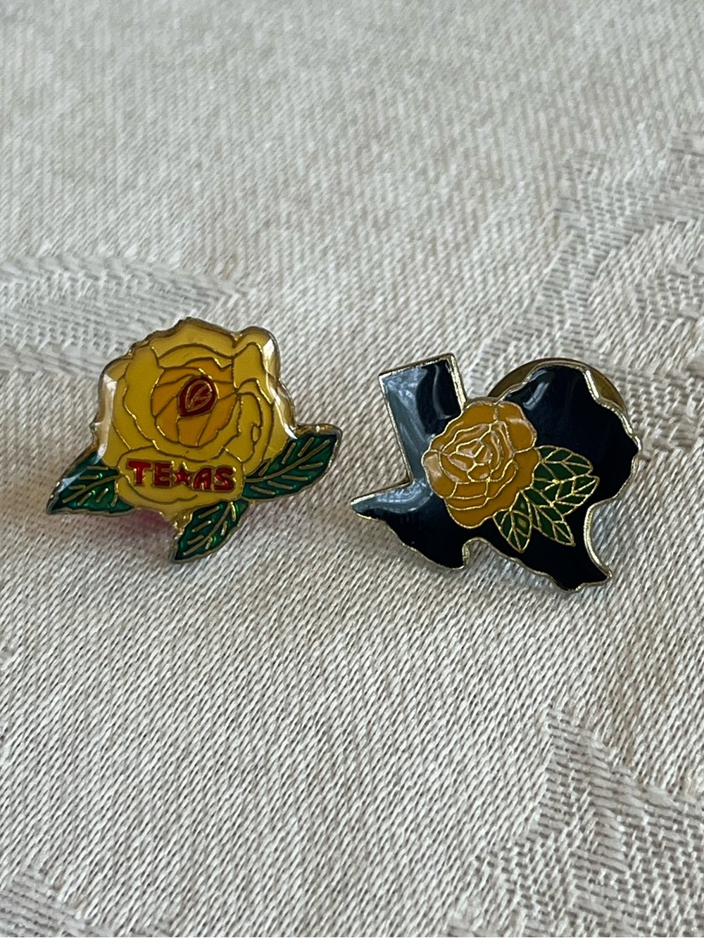 Vintage Texas Enamel Pin Set